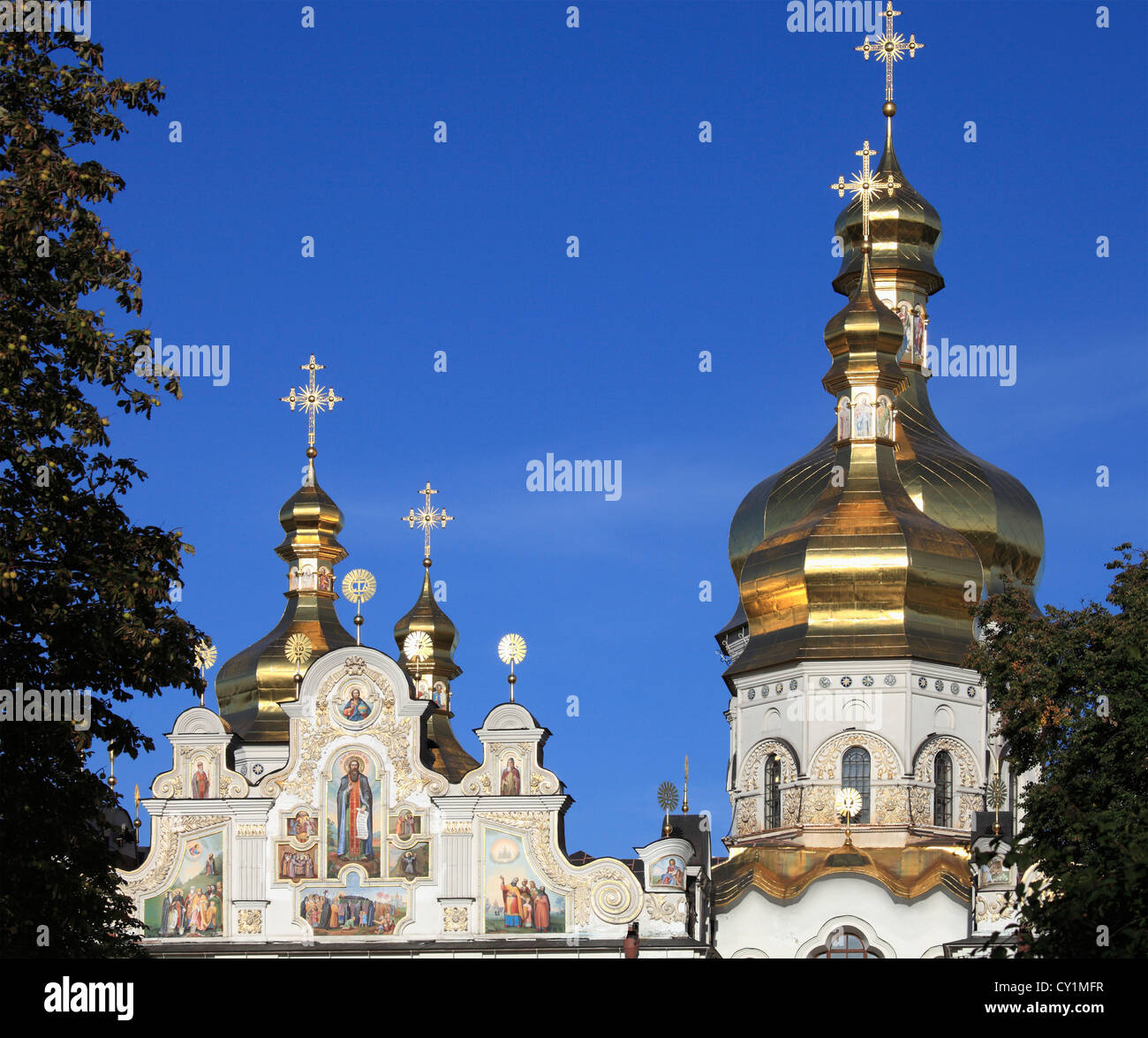 Ucrania, Kiev, Kiev, Kyevo-Pecherska Lavra, Dormición Catedral, Foto de stock