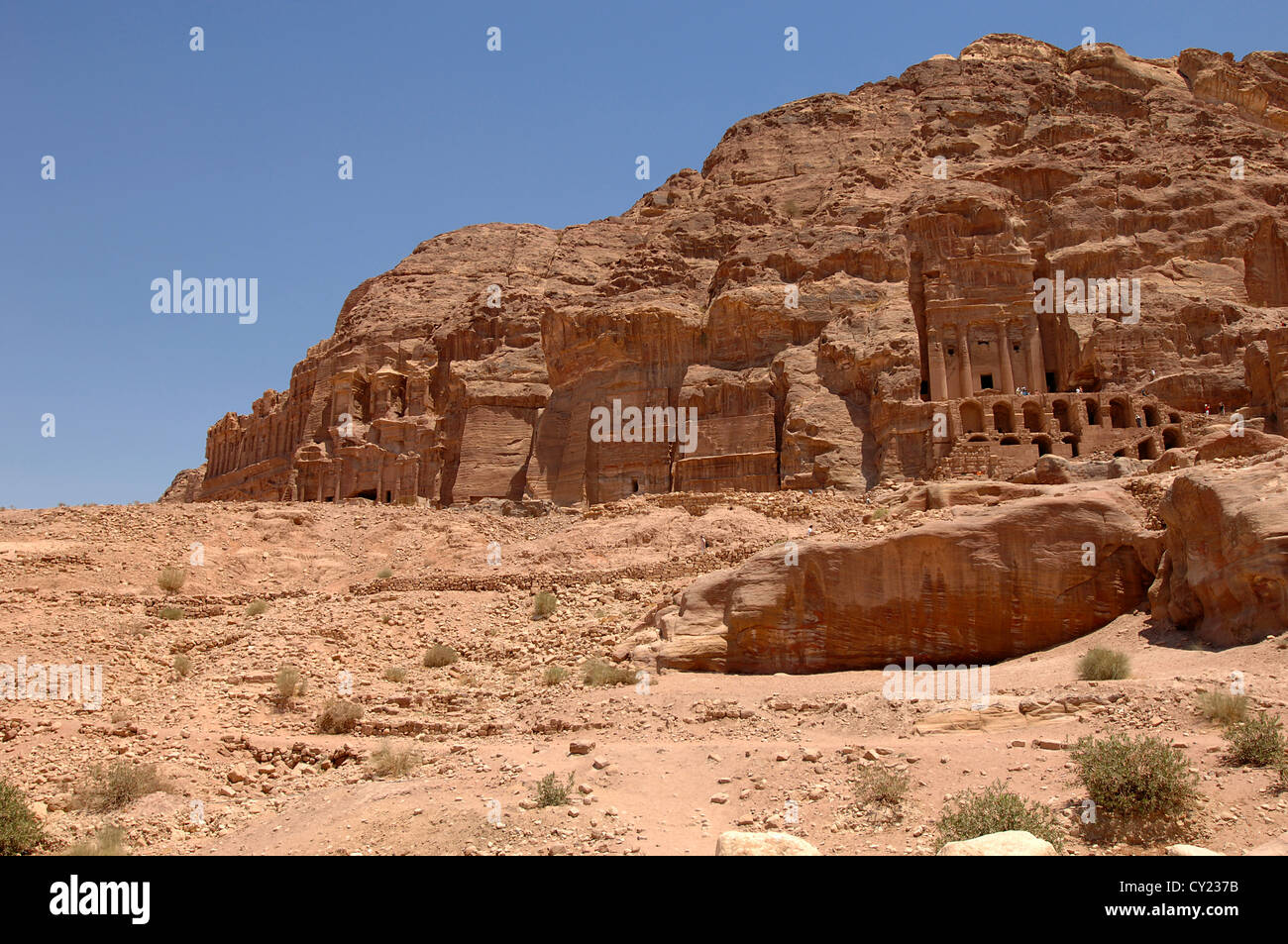 Vista de Petra Foto de stock