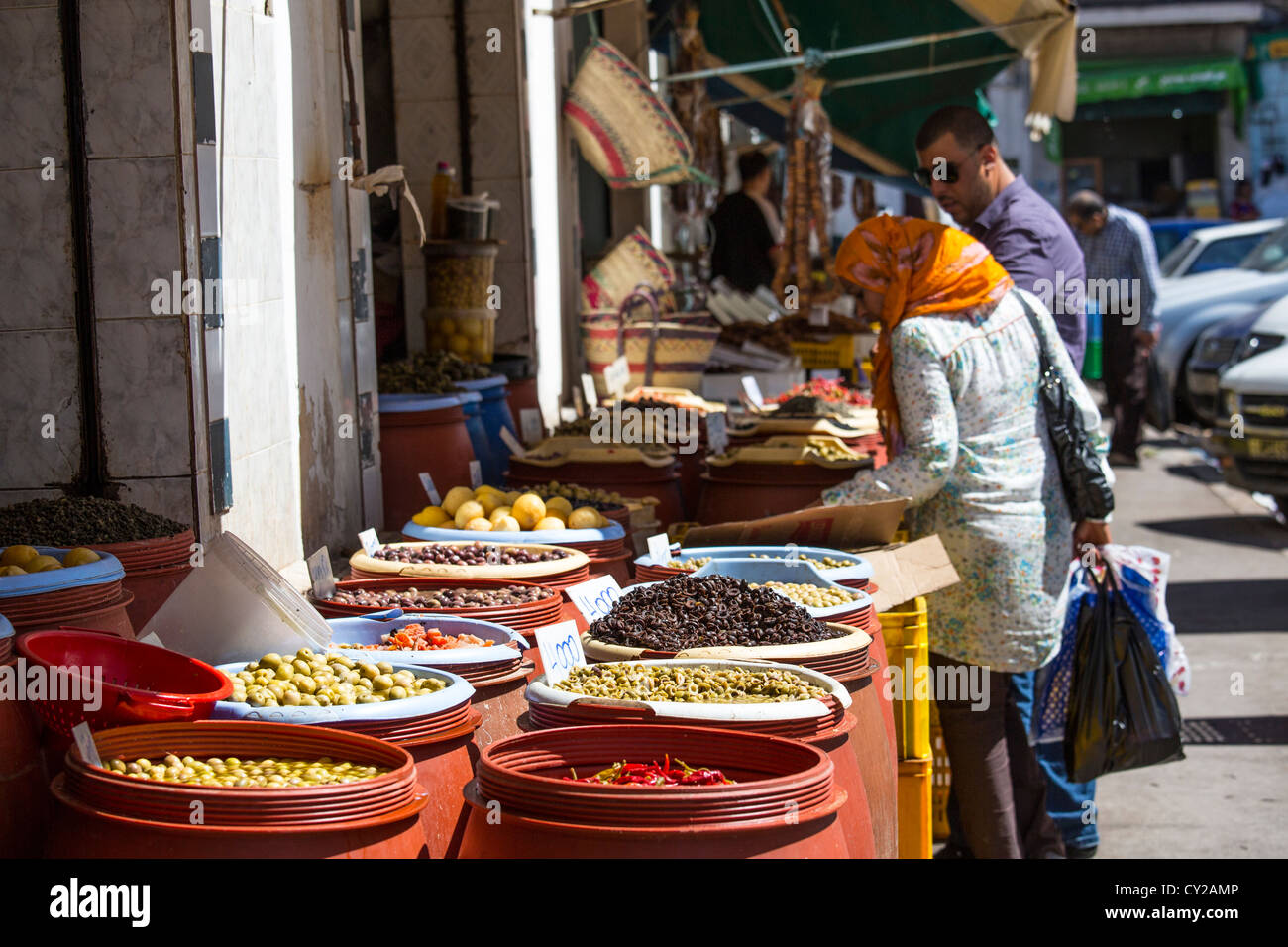 Aceitunas en Túnez Foto de stock