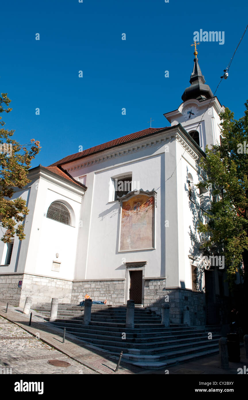 La Iglesia de San Florián, Old Town, Ljubljana, Eslovenia Foto de stock