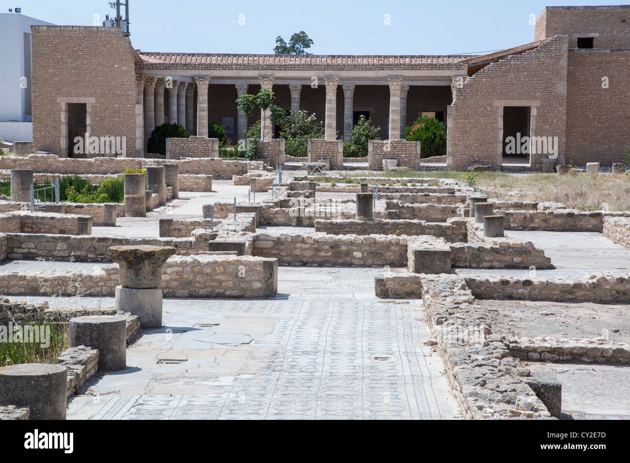 Museo arqueológico en El Jem Túnez Foto de stock