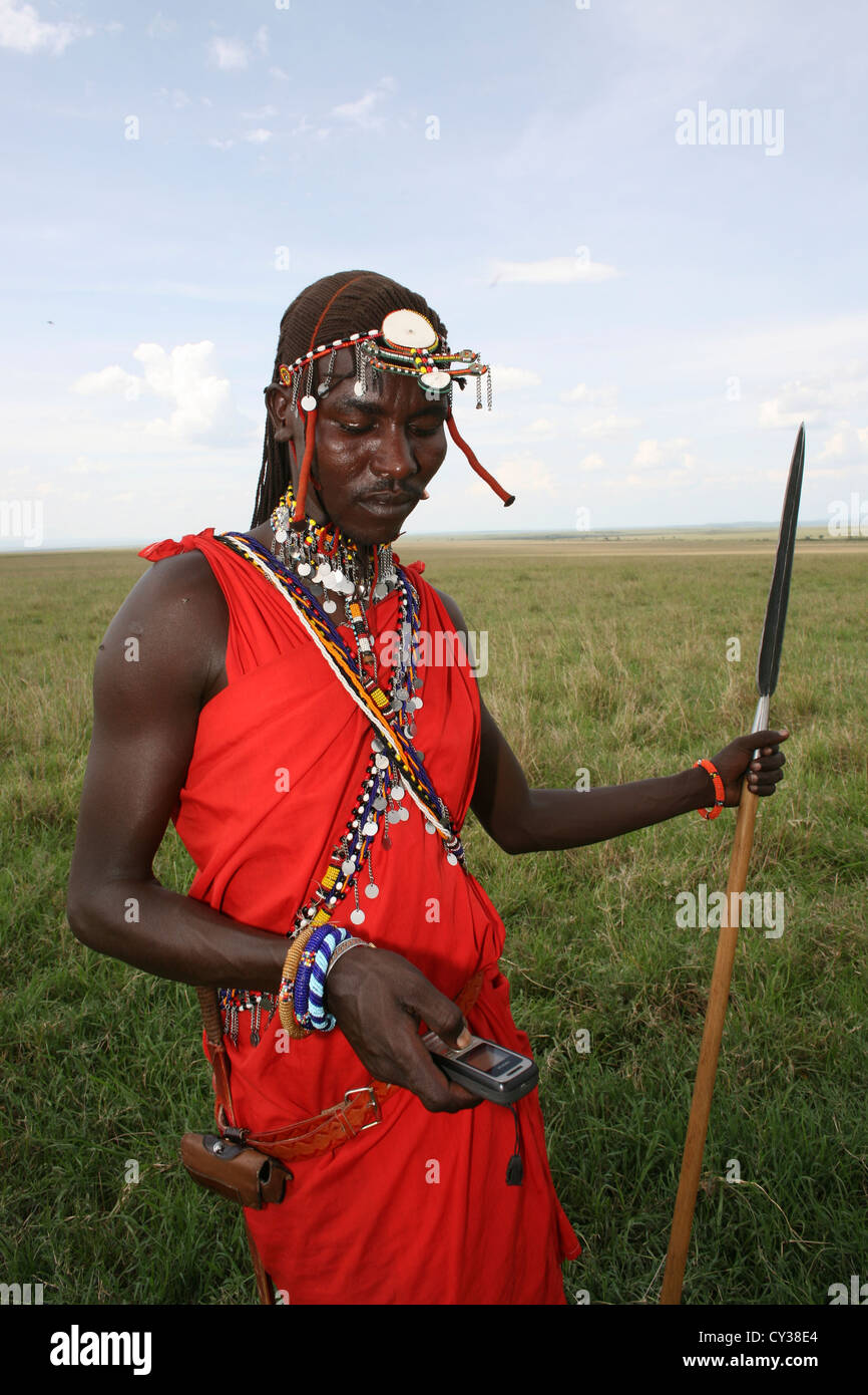 La tribu de los masai en Kenia Foto de stock