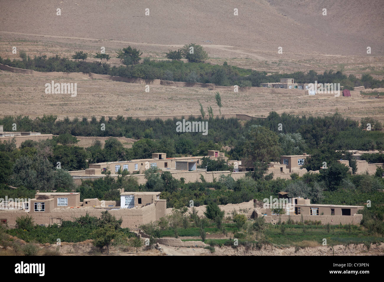 Los distritos de la provincia de Wardak, donde la población es favorable a los talibanes o hesb-islami Foto de stock