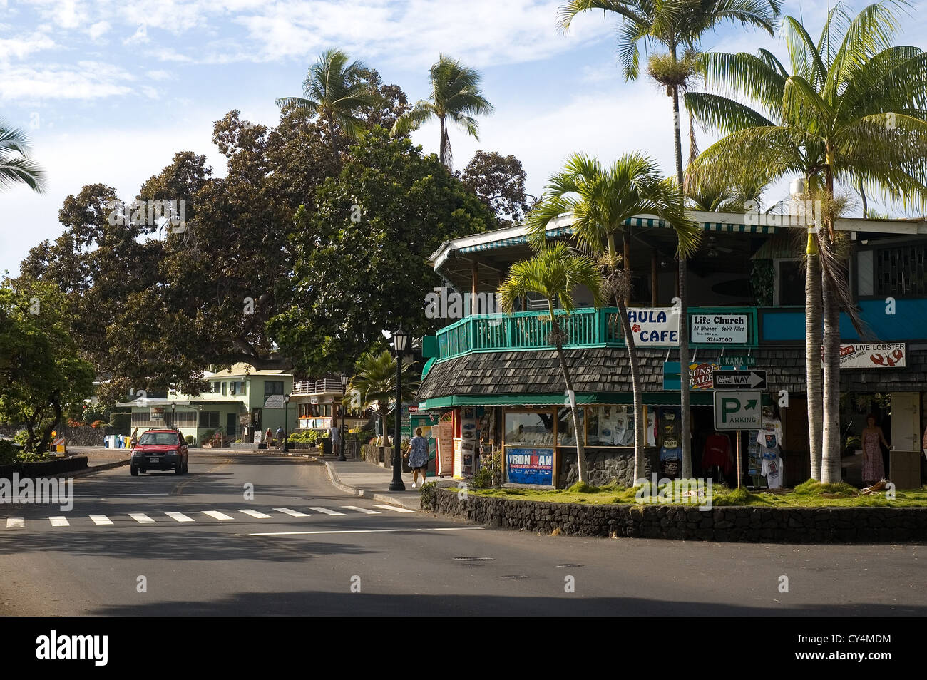 Elk284-2832, Hawaii HI, Kailua-Kona, Street Scene Foto de stock