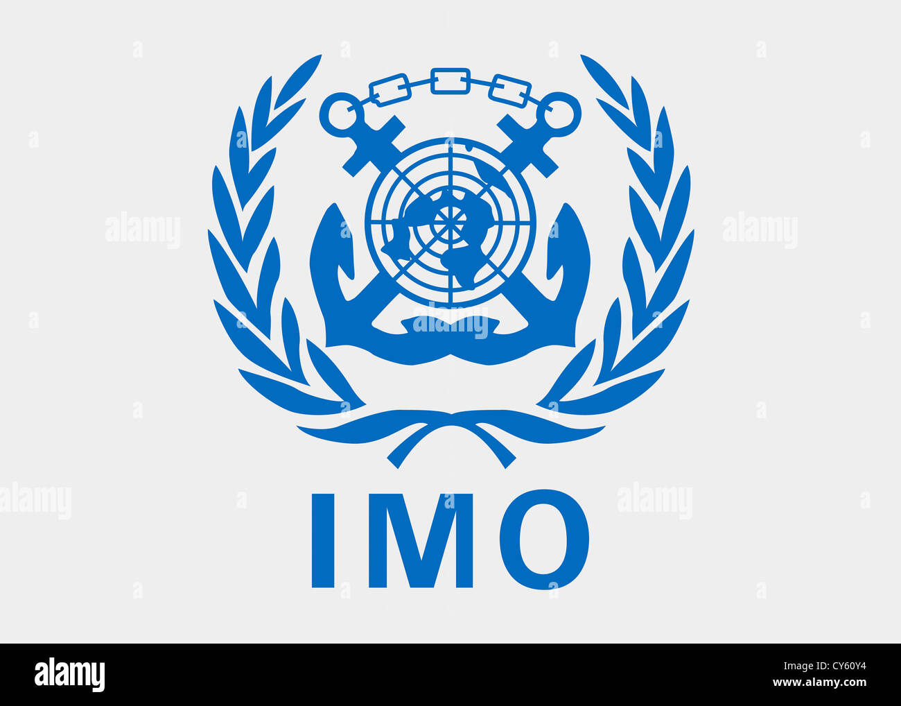 La OMI, Organización Marítima Internacional logotipo distintivo símbolo Fotografía de stock Alamy