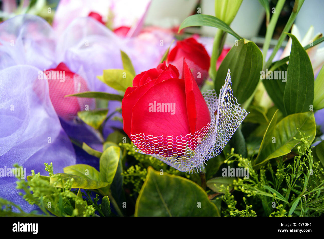 Un puñado de flores Foto de stock