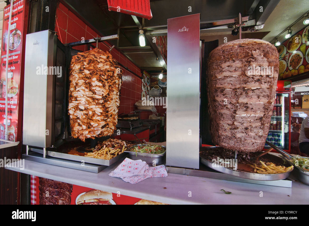 Doner kebab en Estambul, Turquía Foto de stock