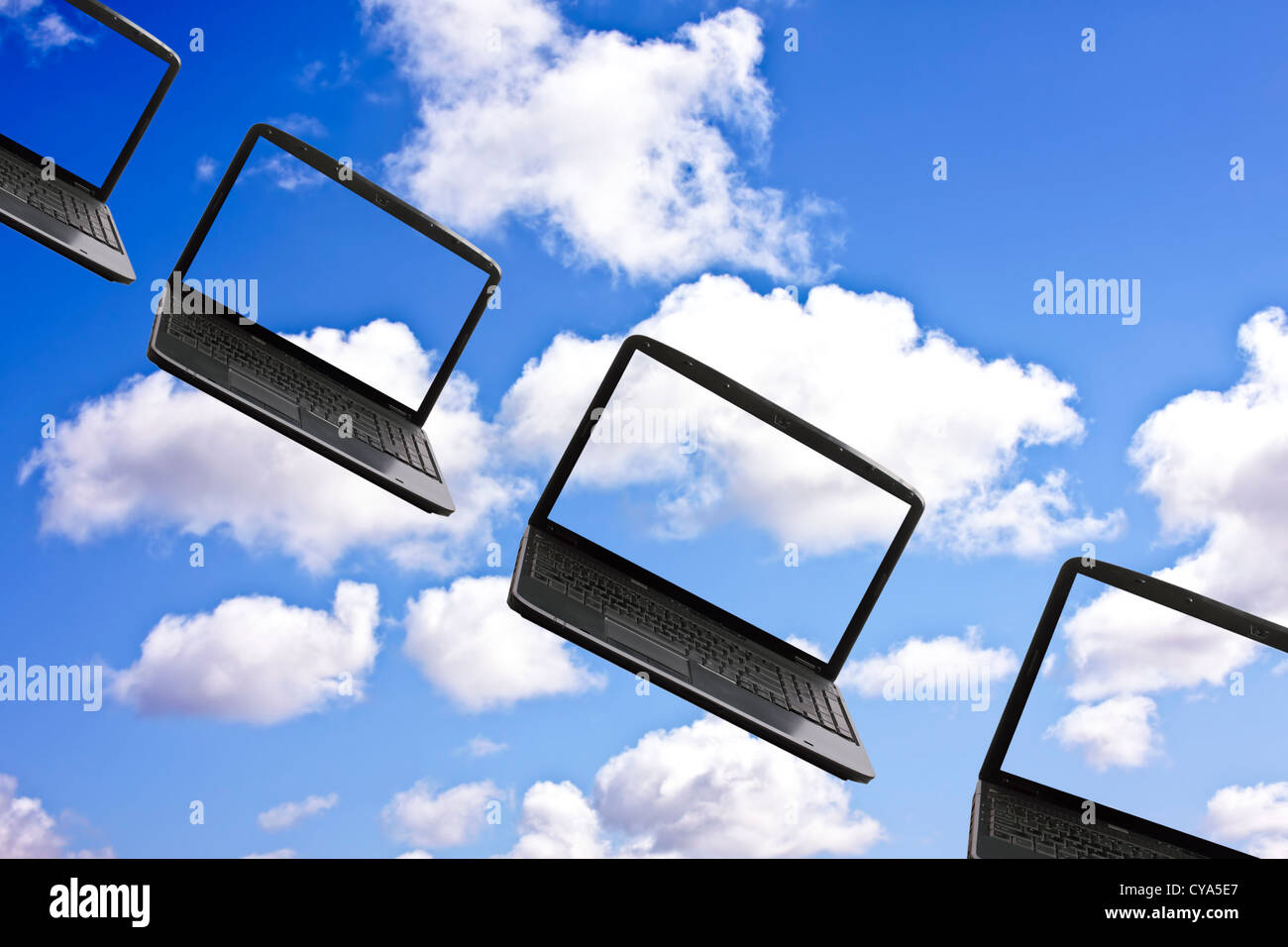 Concepto de tecnología de Cloud Computing Foto de stock