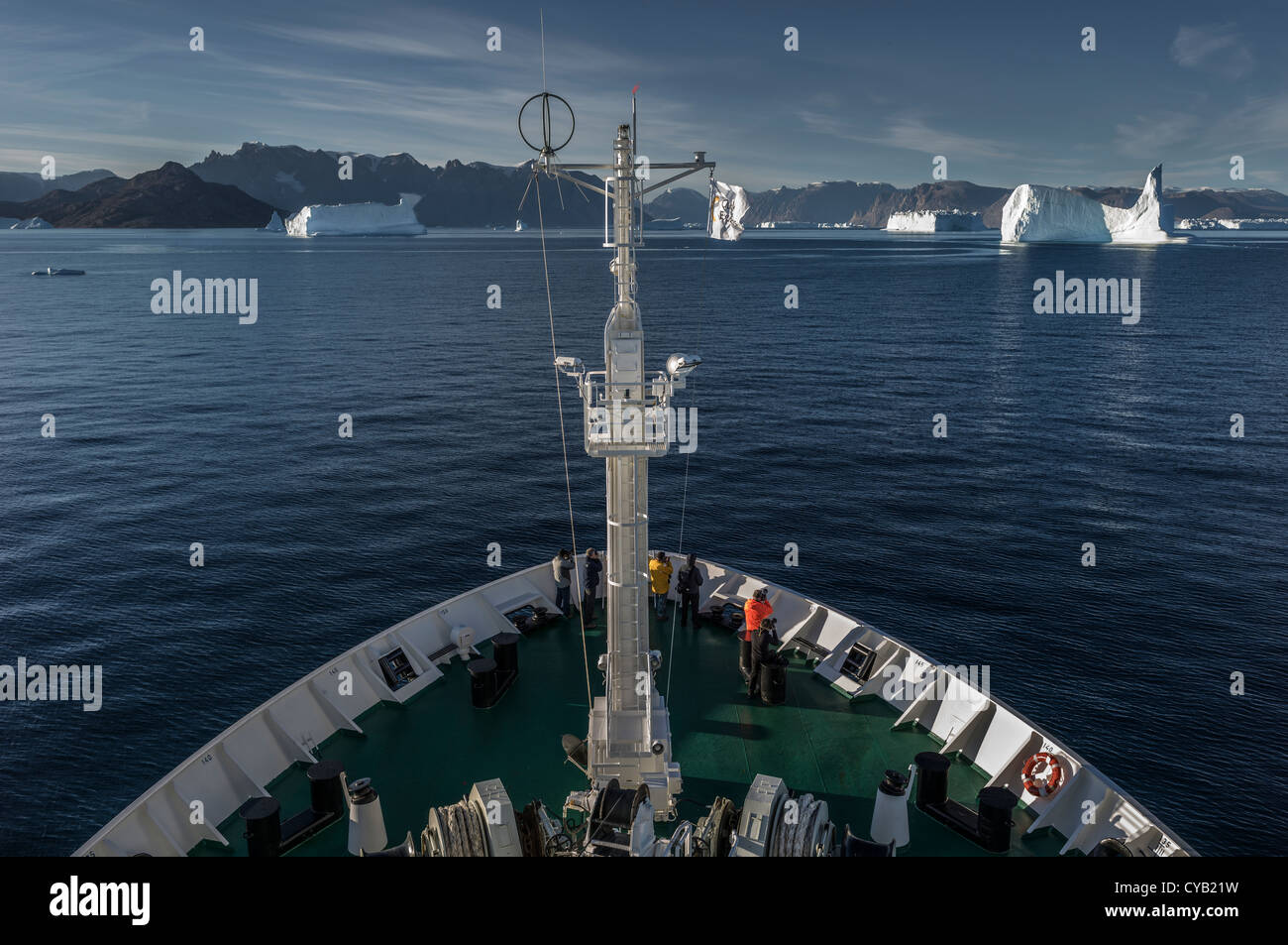Los icebergs SCORESBYSUND Groenlandia Foto de stock