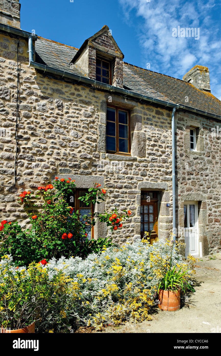 Vivienda de Barfleur, Normandía, Francia. Foto de stock