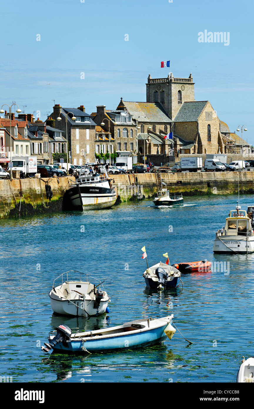 Puerto de Barfleur, Normandía, Francia. Foto de stock