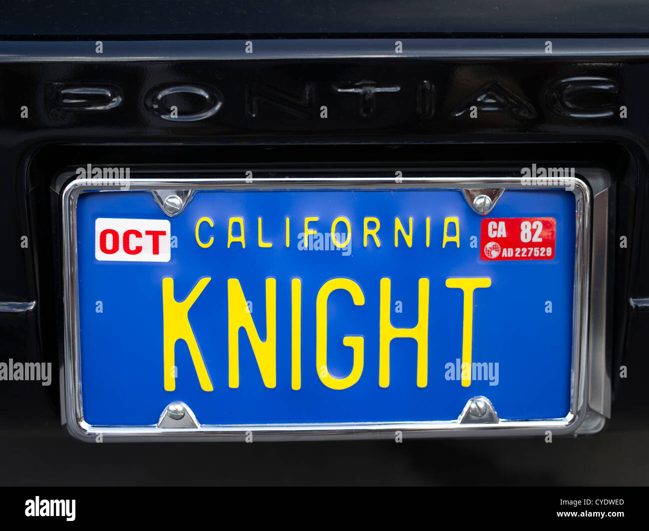 Knight Rider TV show KITT matrícula de coche Foto de stock
