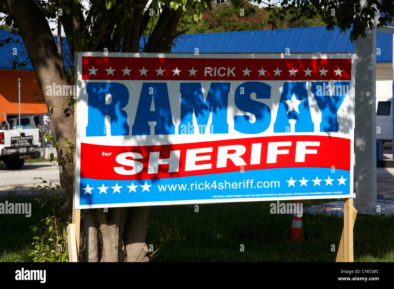 Publicidad política para Rick ramsey sheriff florida keys usa Foto de stock