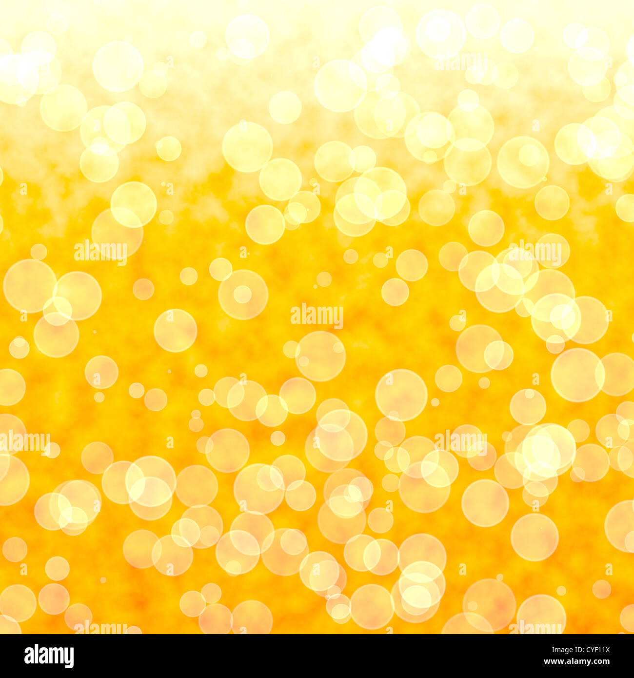 Bokeh de fondo amarillo vibrante con luz borrosa Foto de stock