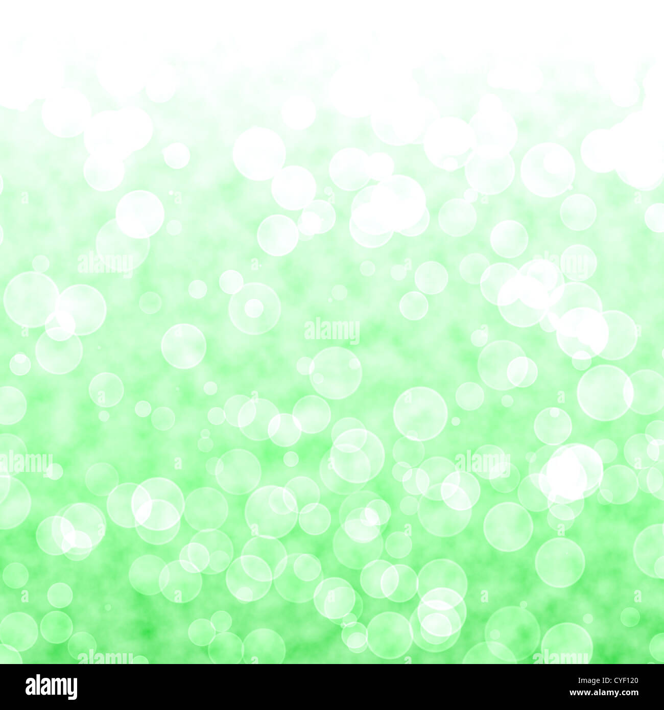 Bokeh de fondo verde vibrante con luz borrosa Foto de stock