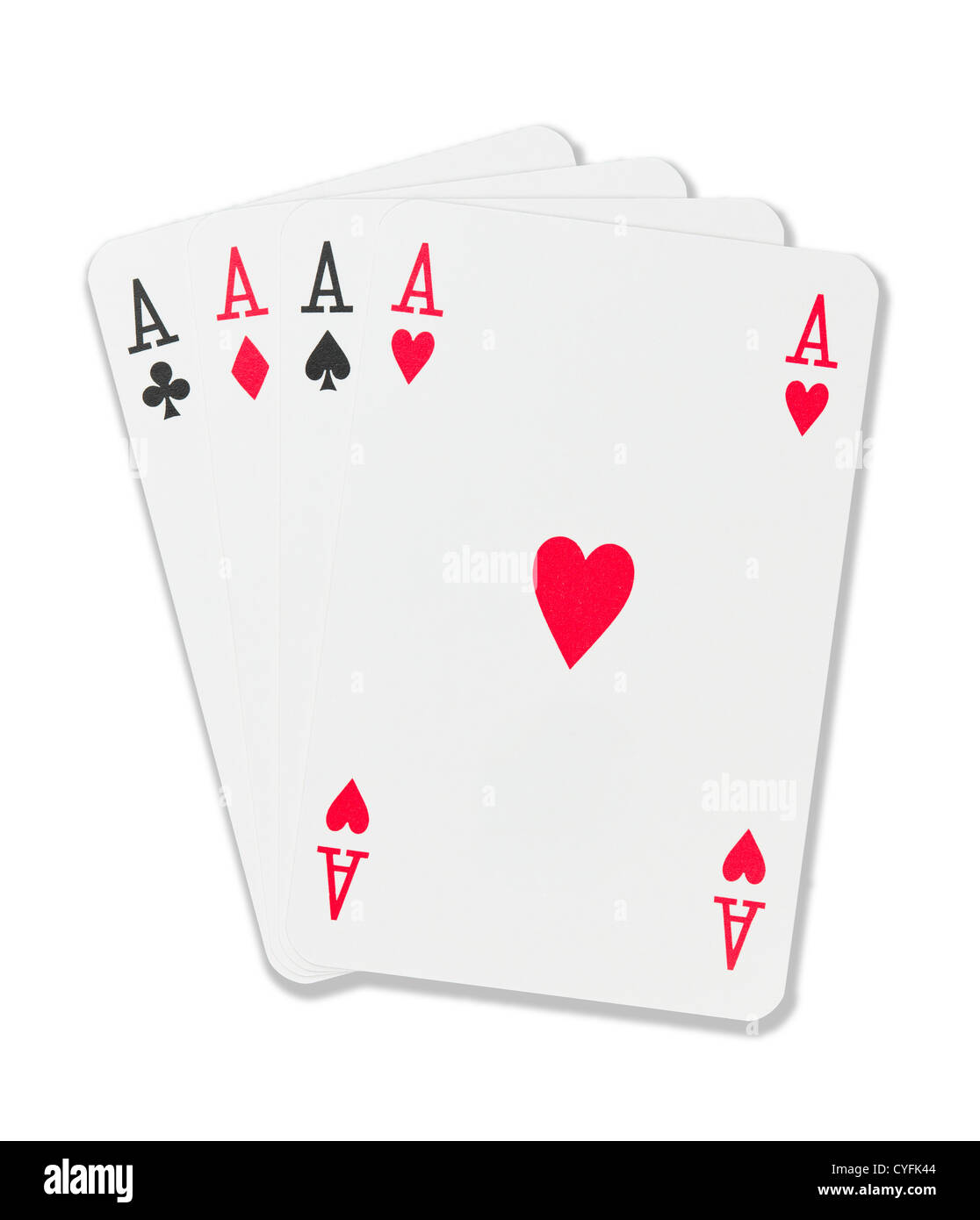 Juego de cartas de cuatro ases.