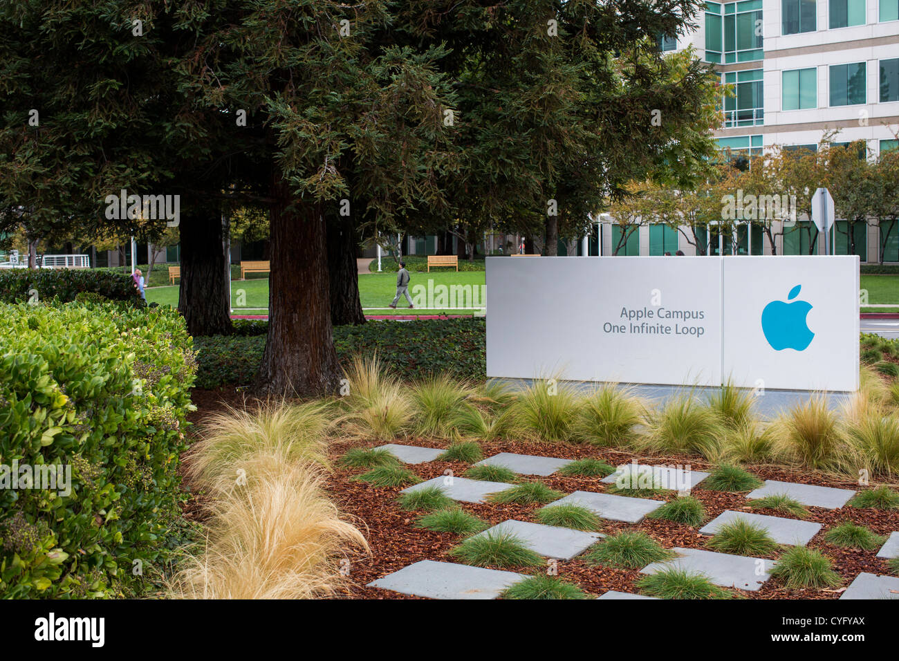 La sede de Apple Computer, 1 Infinite Loop. Foto de stock