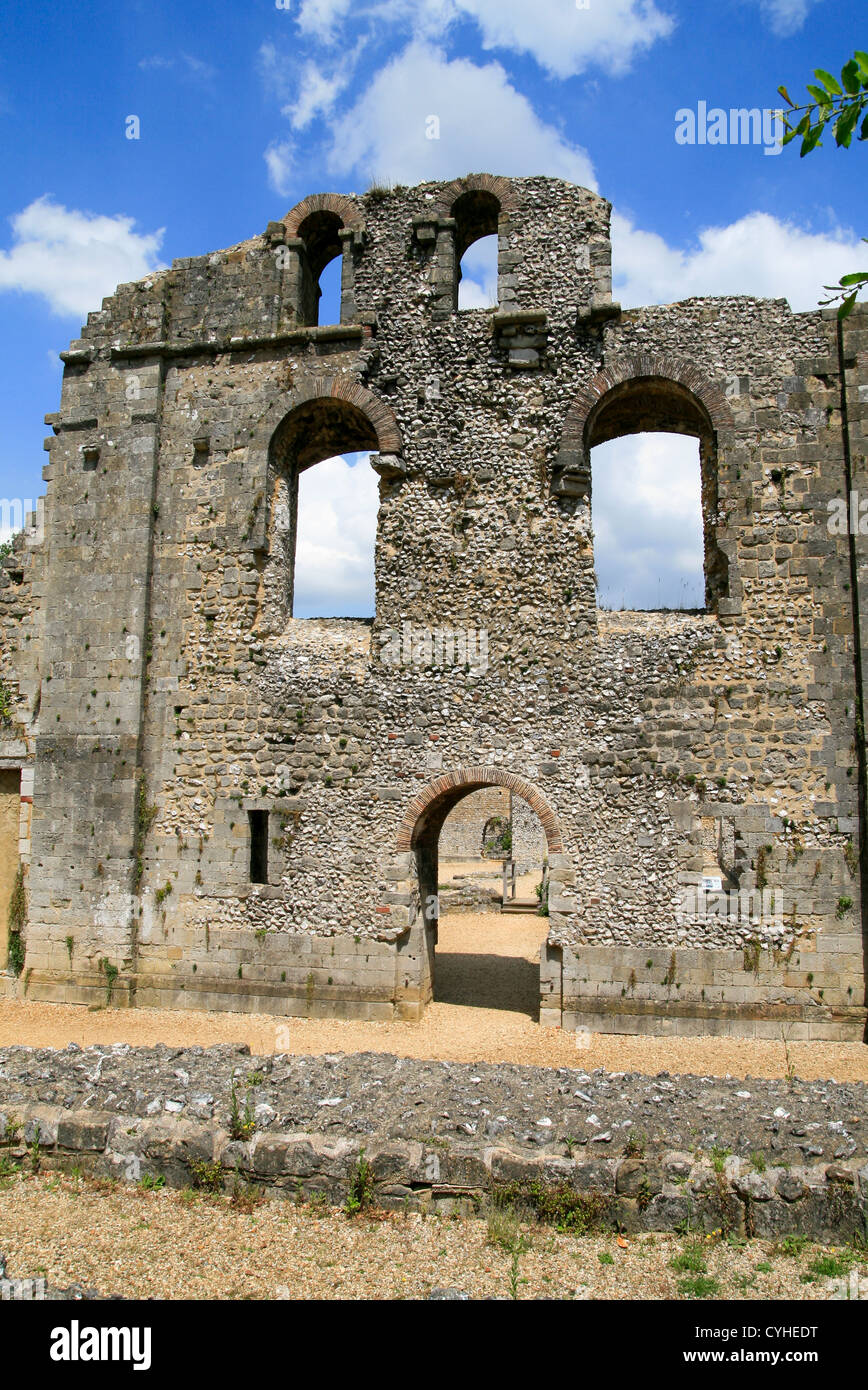 Castillo Wolvesey (EH), Antiguo palacio de los Obispos de Winchester Hampshire Inglaterra Foto de stock