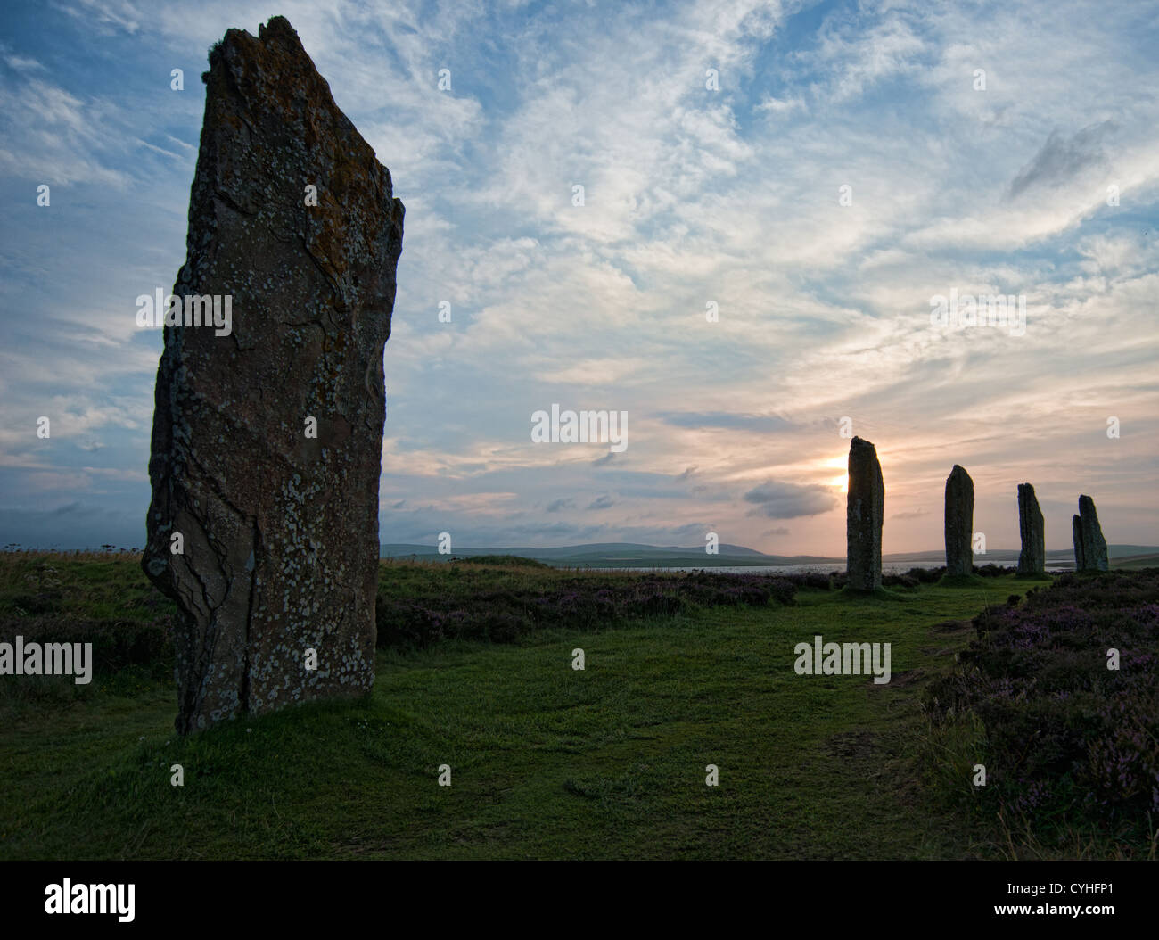 El anillo de Brodgar Stone Circle Orkney Foto de stock