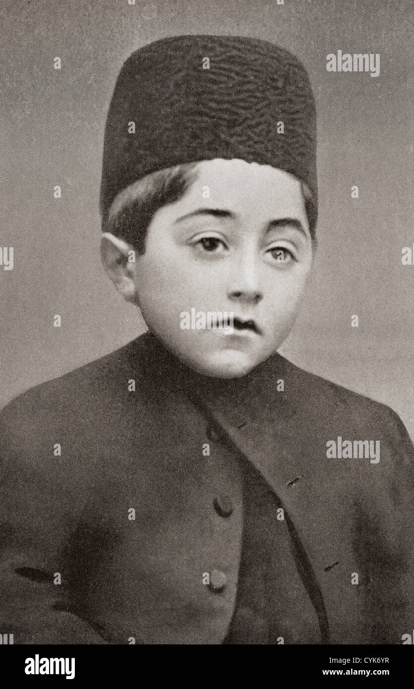 Ahmad Shāh Qājār, 1898 - 1930. Shah de Persia (ahora irán) Foto de stock