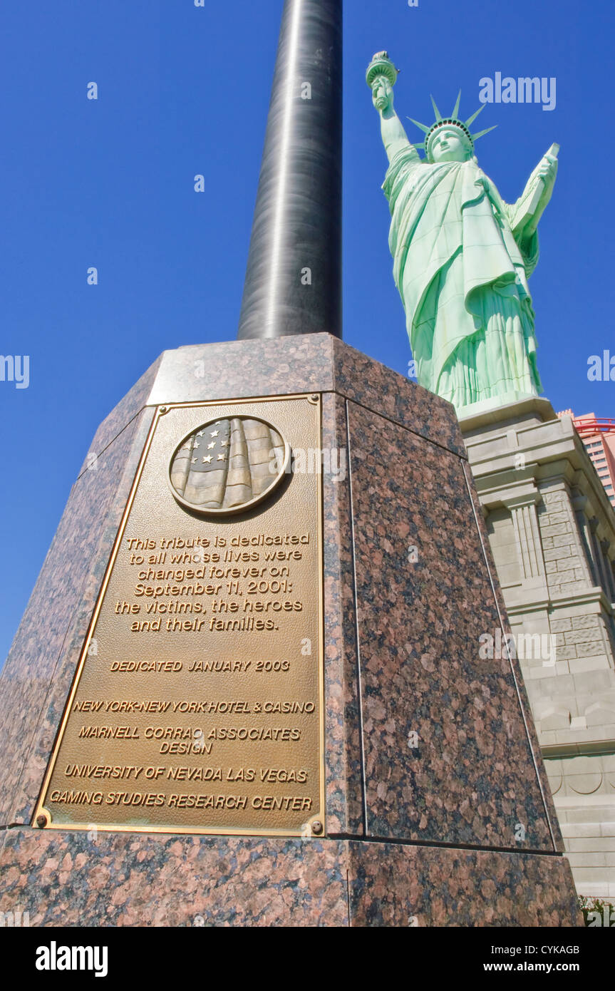 Réplica de la Estatua de la libertad en el New York New York Hotel and Casino Las Vegas Foto de stock