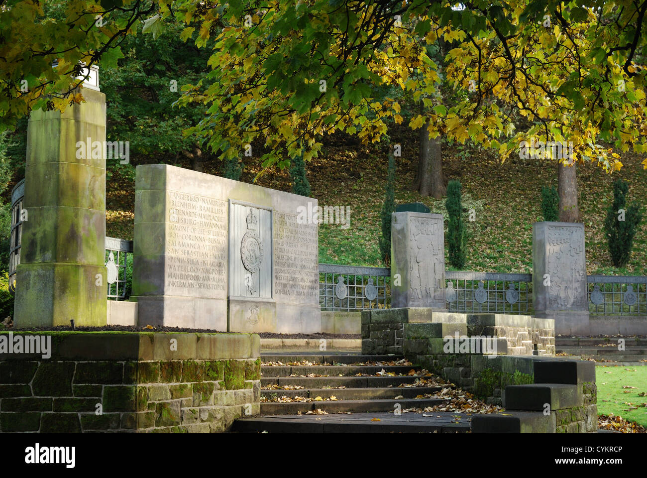 Scots Grey's War Memorial, Princes Street, Edimburgo, Escocia, Reino Unido Foto de stock