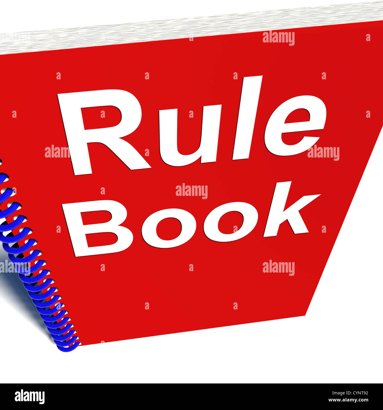 Manual de orientación política del libro de reglas Foto de stock