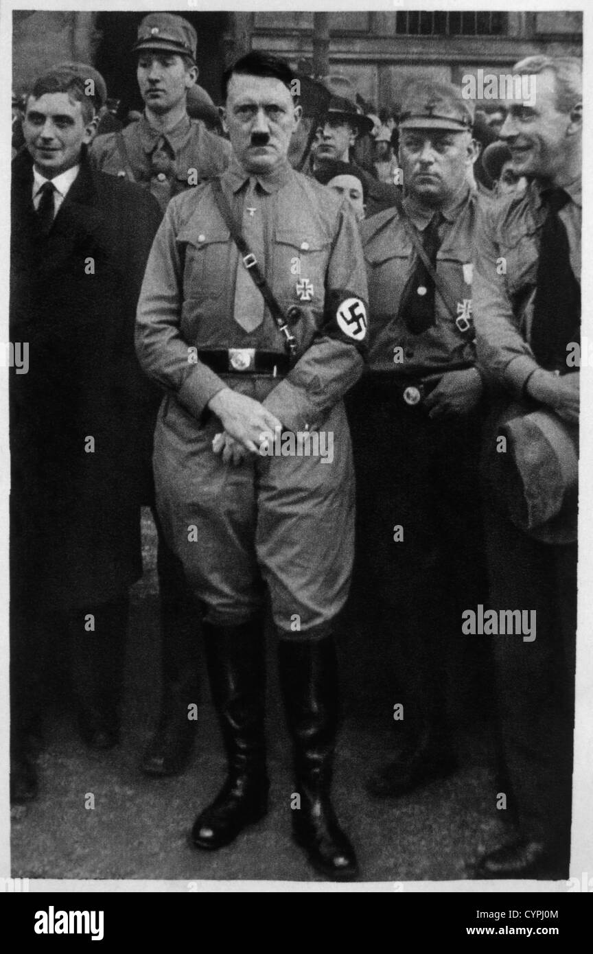 Adolf Hitler en Braunschweig, Alemania, 1931 Foto de stock