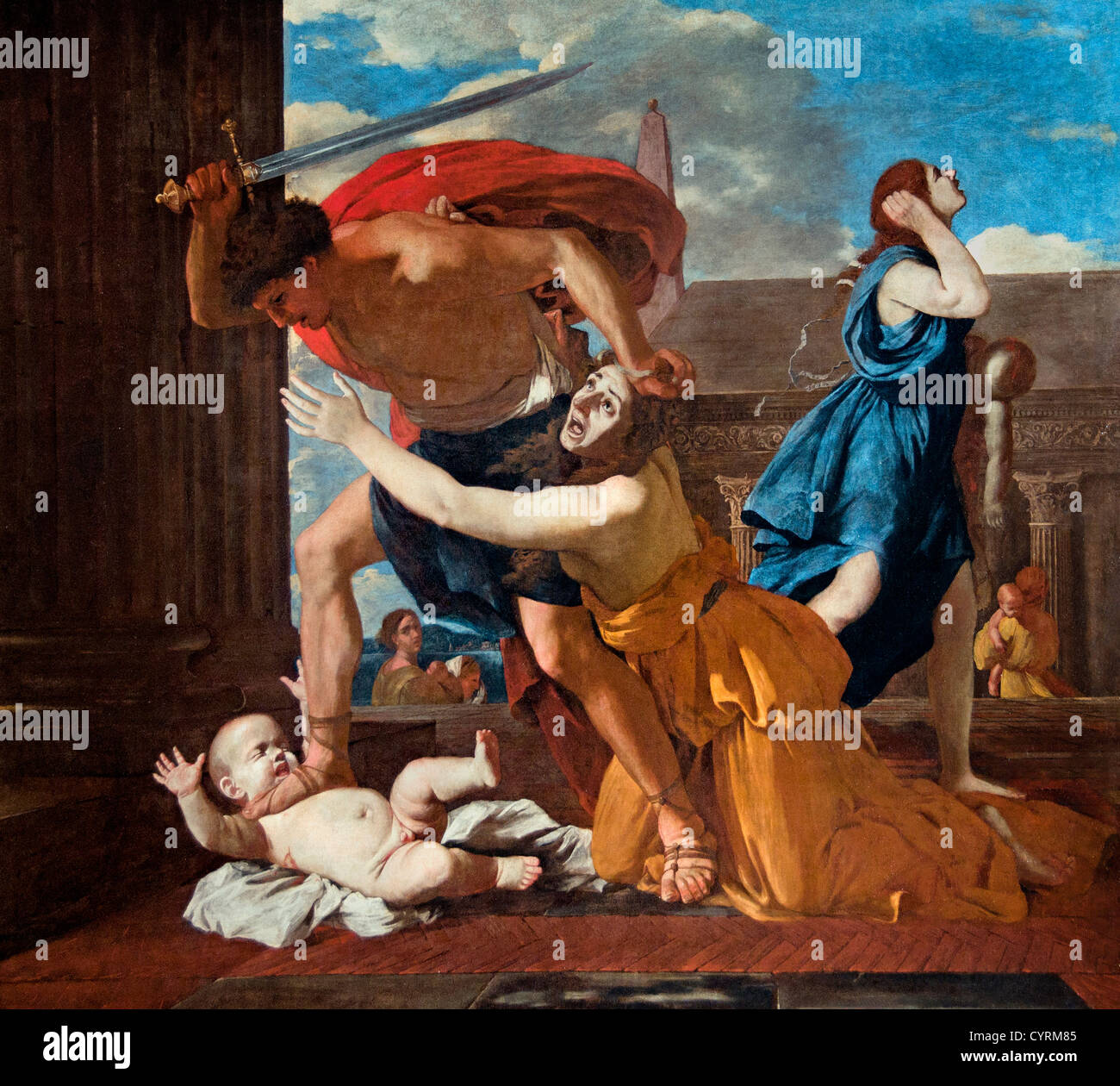 La matanza de los Inocentes 1628-29 por Nicolas Poussin 1594-1665 Francia Foto de stock