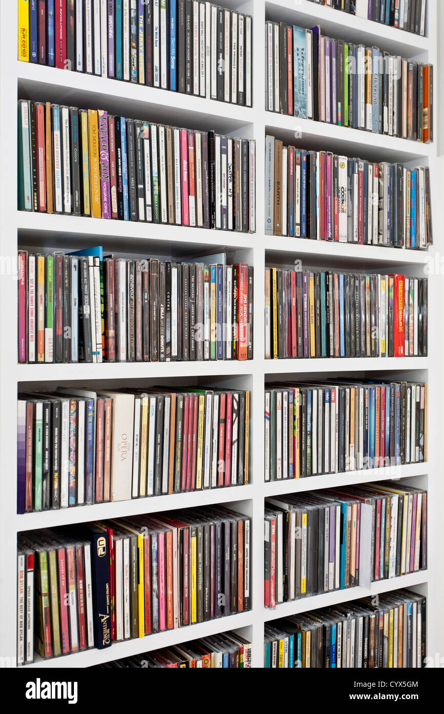Colección de CD de música Foto de stock