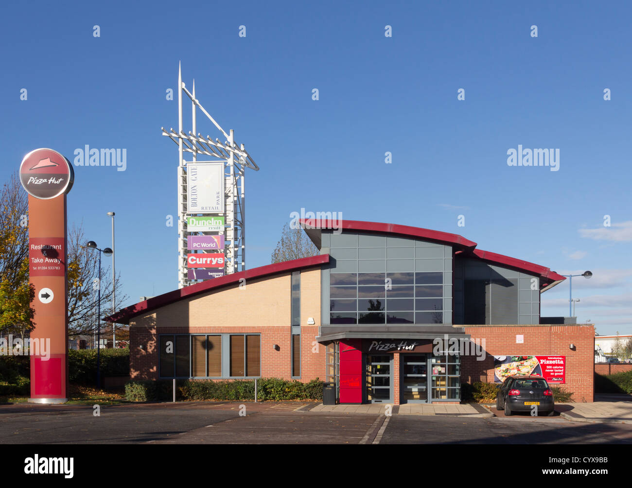 El restaurante de Pizza Hut en Bolton Gate Retail Park, justo al norte