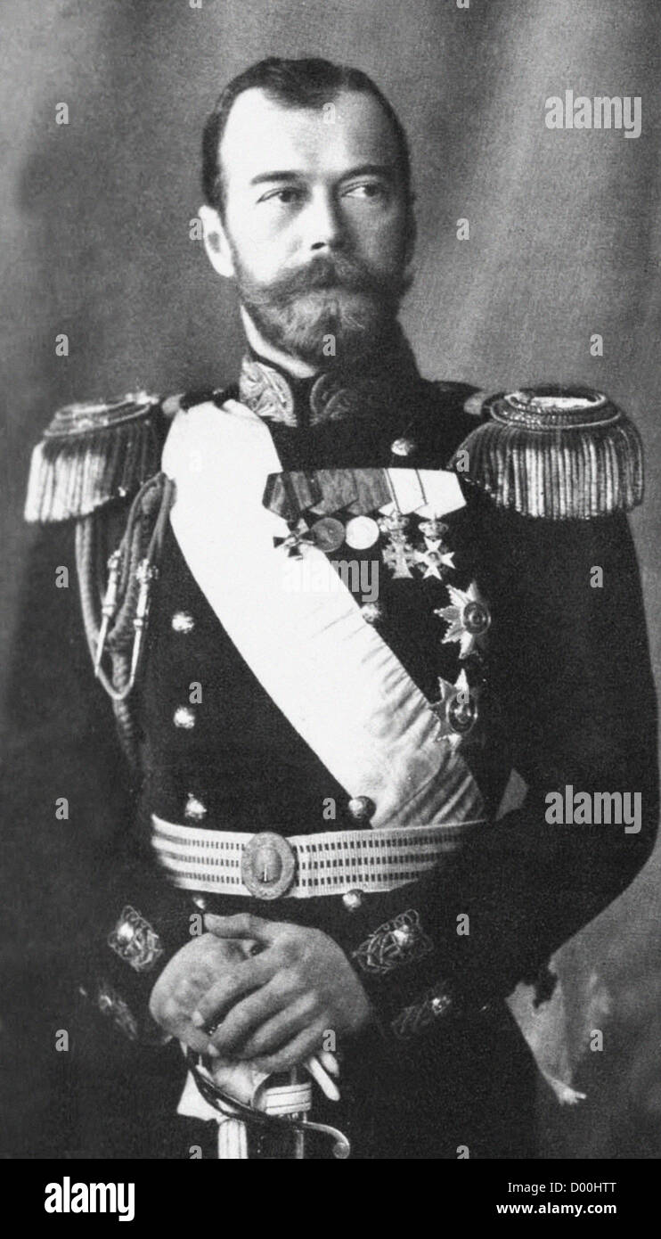 Tsar Nicholas II (1868-1918), último emperador de Rusia - nació el 18 de mayo de 1868. A partir de los archivos de prensa Servicio de retrato, retrato de prensa anteriormente mesa. Foto de stock