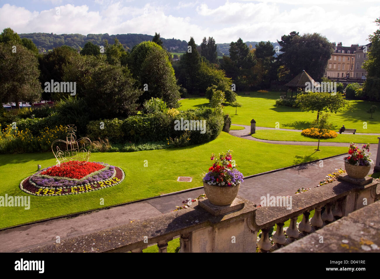 Parade Gardens en el patrimonio de la ciudad de Bath Foto de stock