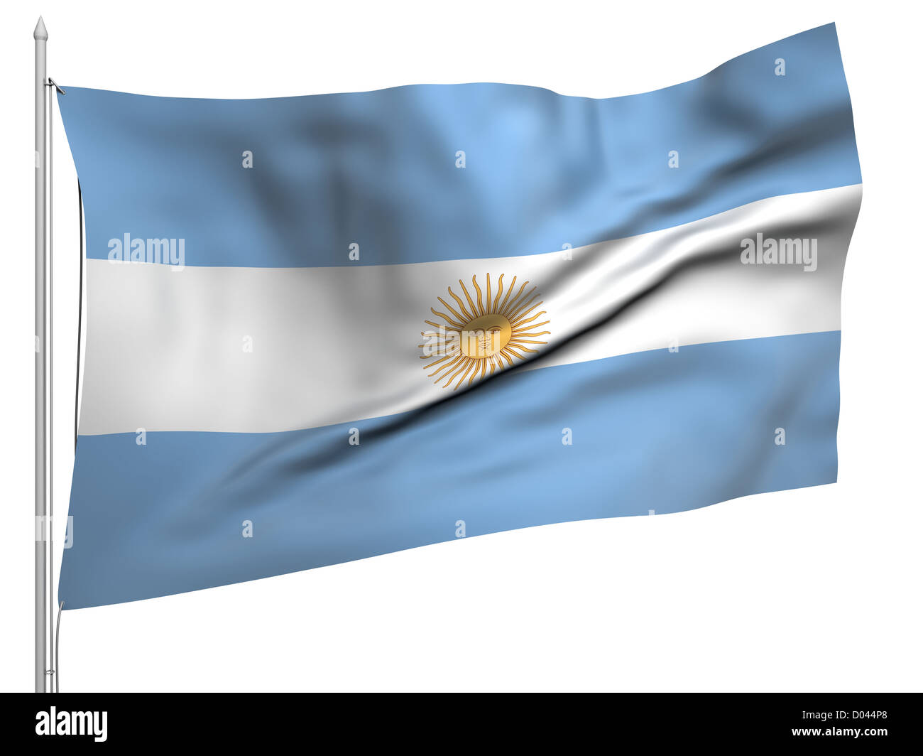 Que enarbola bandera de Argentina Colección de todos los países