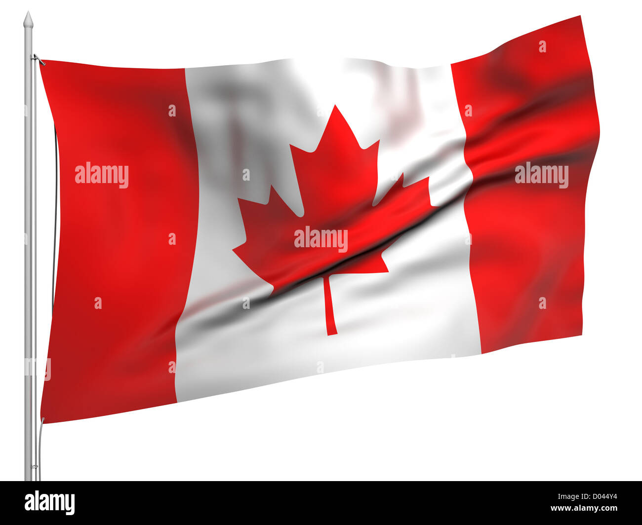 Que enarbola bandera de Canadá Colección de todos los países. Bandera