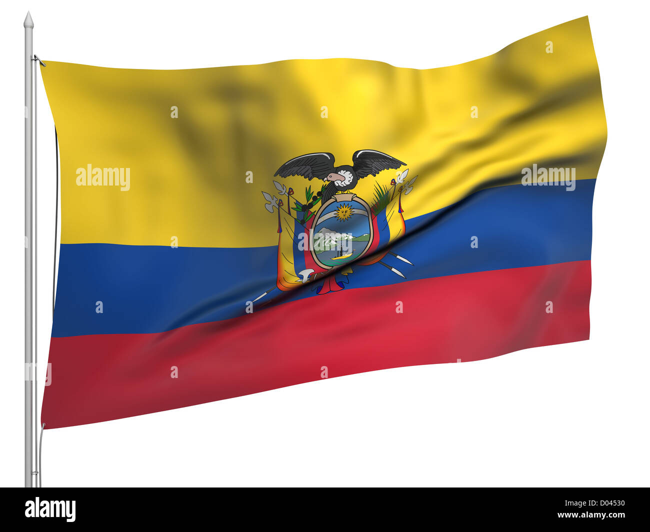 Que enarbola bandera de Ecuador Colección de todos los países