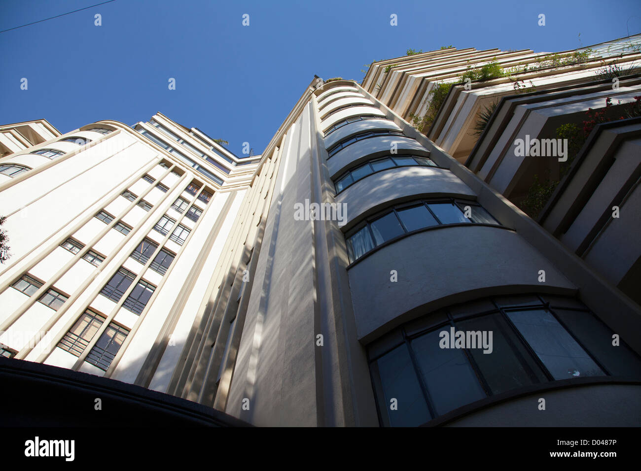 Edificio Basurto - famoso Art Deco Apartamentos en la Colonia Condesa de la Ciudad de México DF Foto de stock