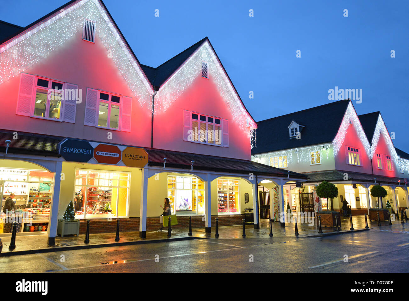 Bicester Village Shopping Center en Navidad, Bicester, Oxfordshire,  Inglaterra, Reino Unido Fotografía de stock - Alamy