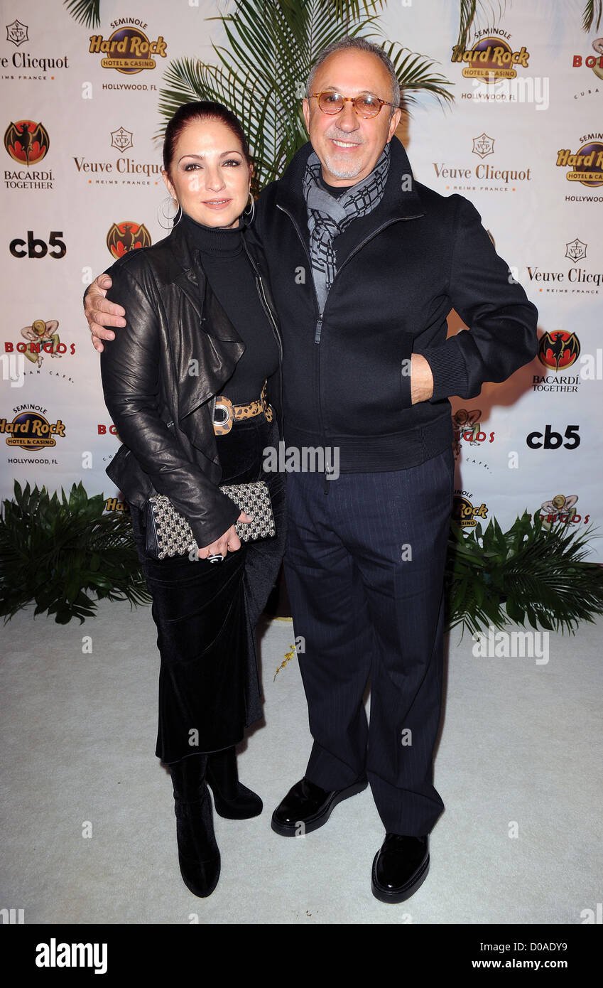 Gloria Estefan y Emilio Estefan Inauguración de Bongos Cuban Café en el