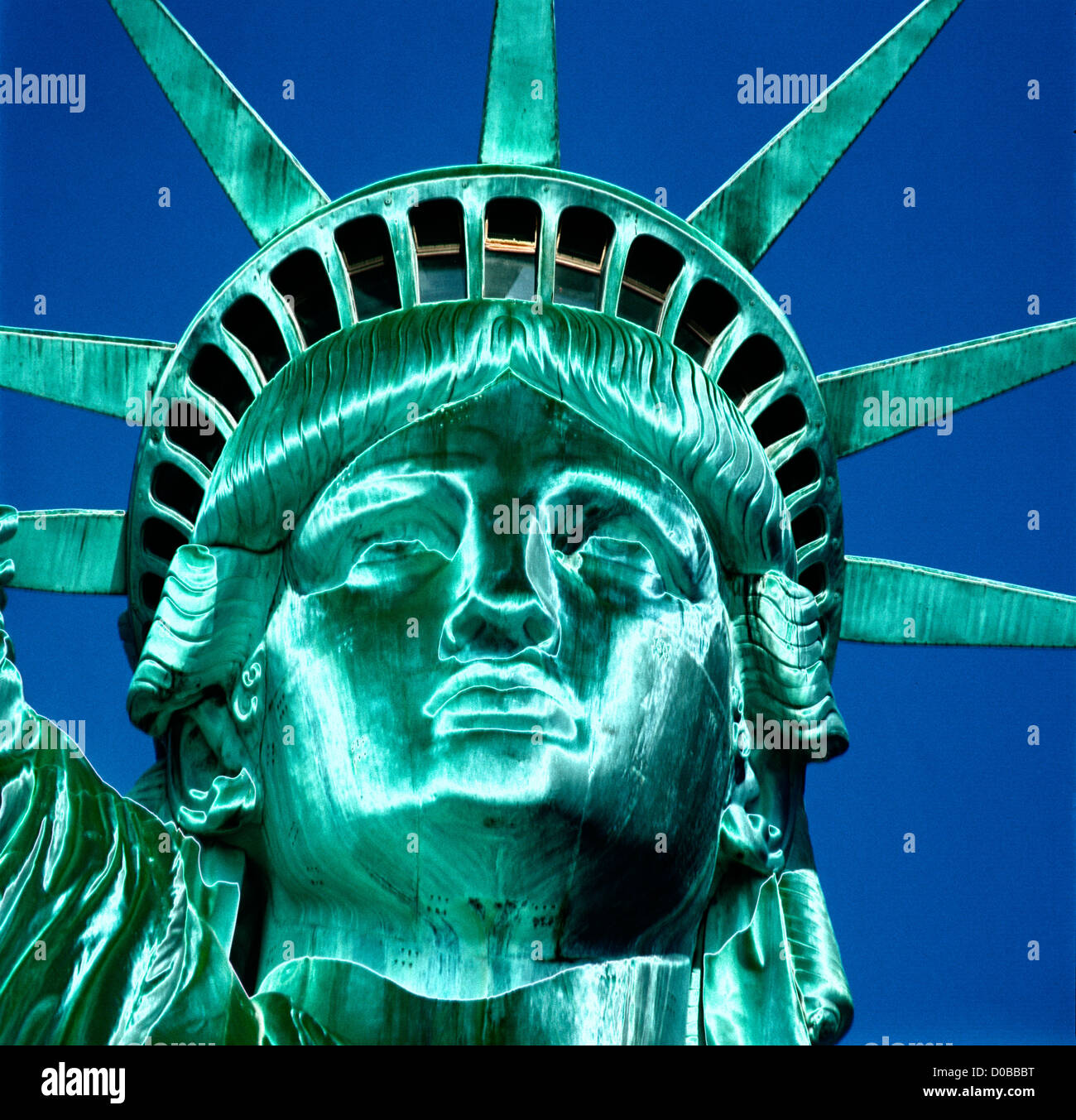 Representación abstracta de la Estatua de la libertad, concepto de EE.UU. Foto de stock
