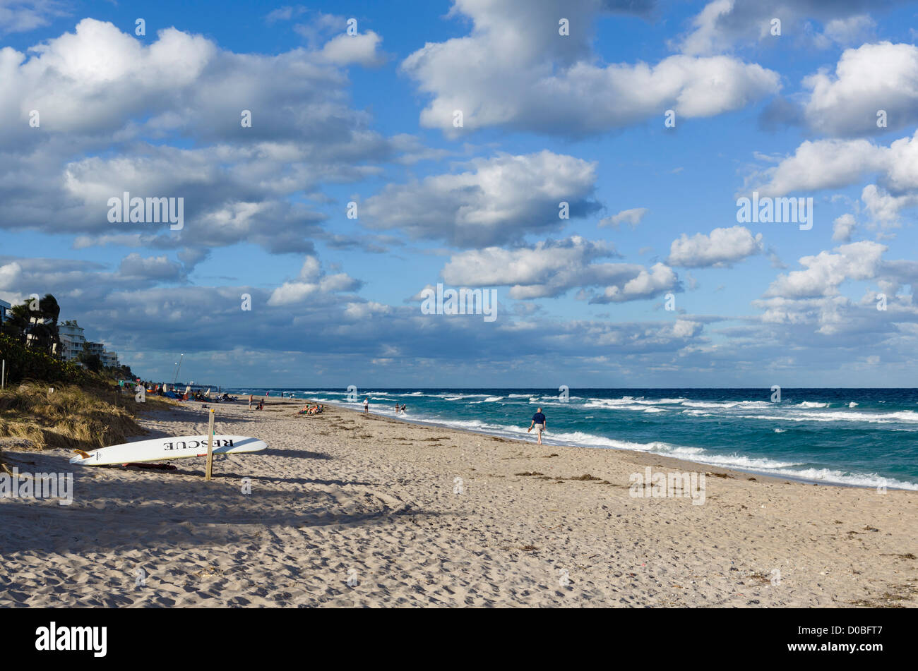 La playa de Lake Worth, Treasure Coast, Florida, EE.UU. Foto de stock