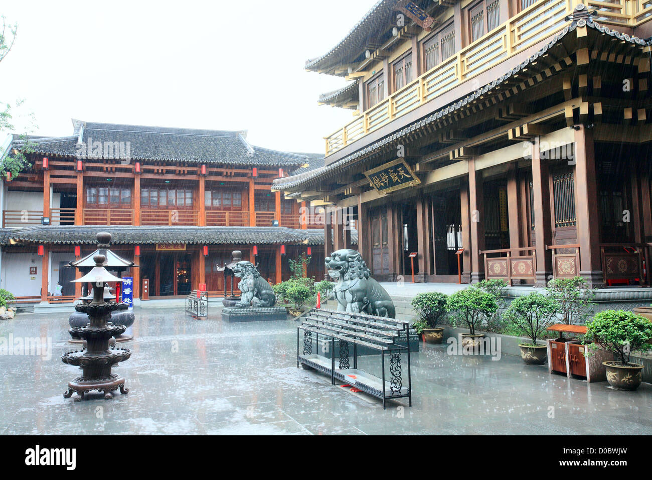 La arquitectura china antigua refleja la gran habilidad Foto de stock