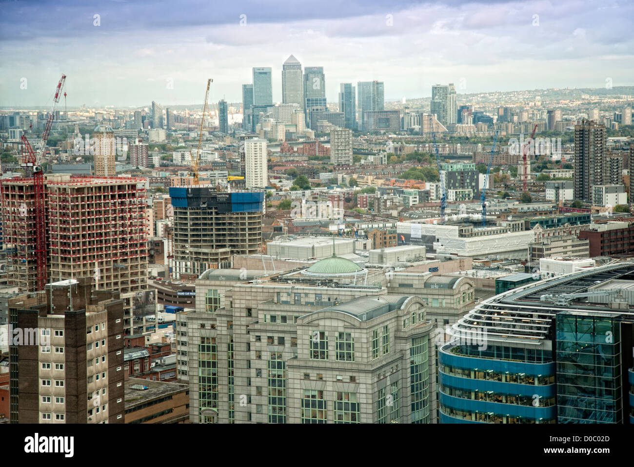 Vistas a Docklands de Londres Foto de stock