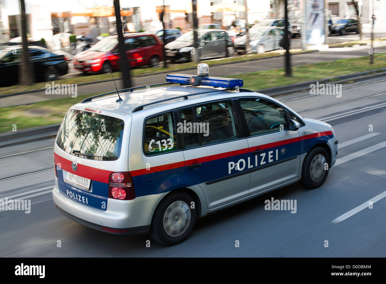 Coche de Policía Federal de Austria el 5 de octubre de 2012 en Viena, Austria. Foto de stock
