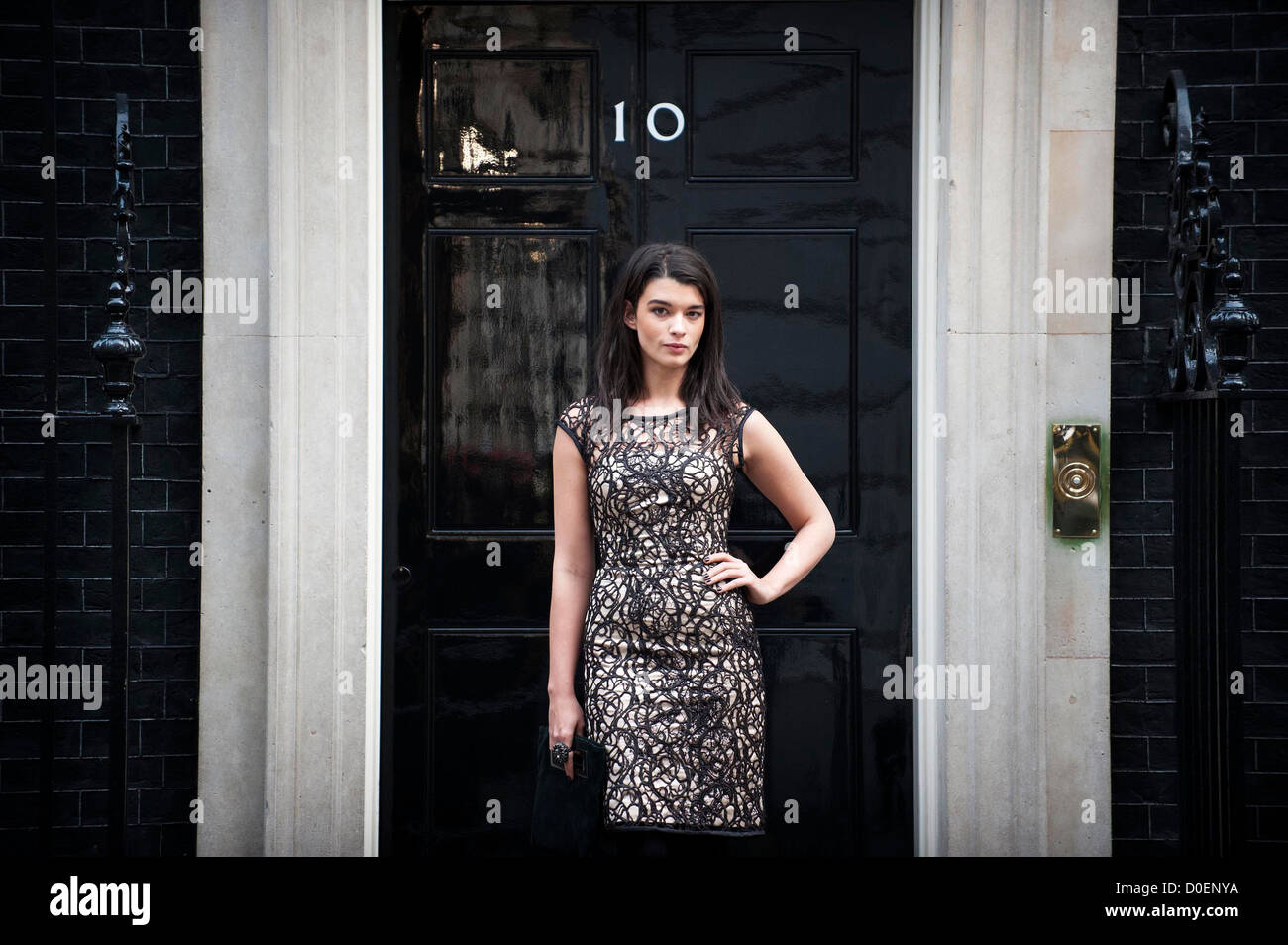 Crystal Renn Cosmopolitan Mujer del Año - Recepción de Downing Street en Londres, Inglaterra - 03.11.10 Foto de stock