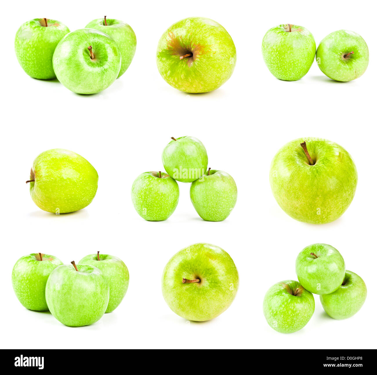 Las manzanas aislado en blanco Foto de stock