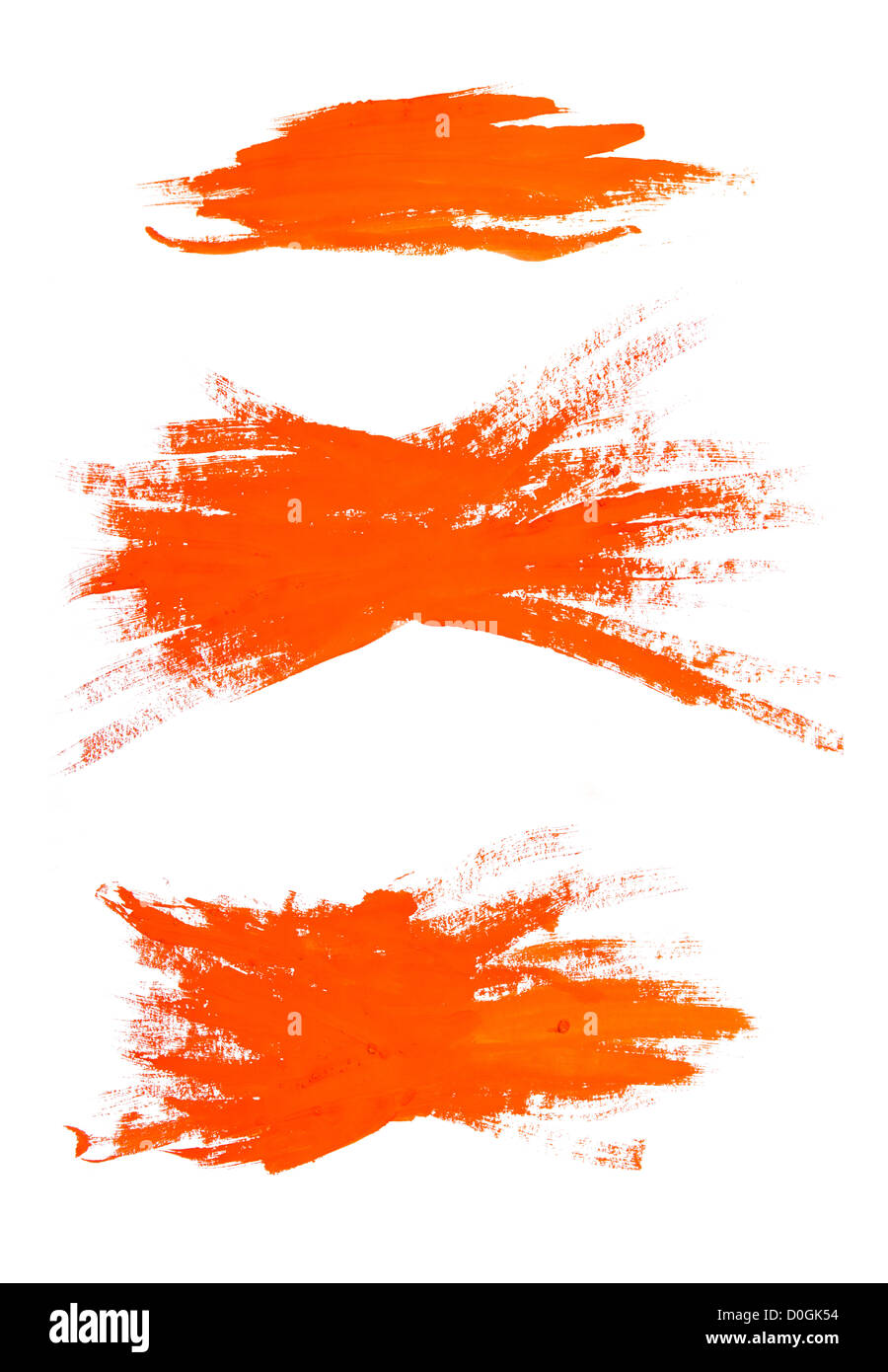 Trazos de pincel acuarela naranja con espacio para el texto Foto de stock