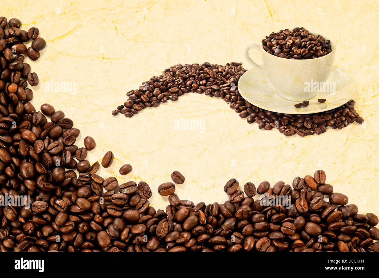 Captura de una taza de café. Foto de stock