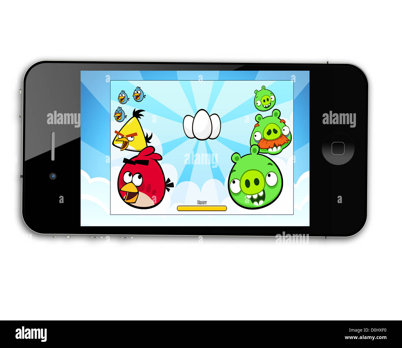 Angry Birds - un juego popular para iPhone Foto de stock