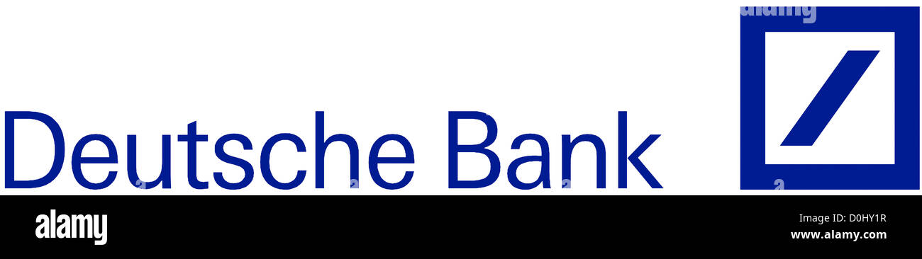 Logotipo del Deutsche Bank, con sede en Frankfurt am Main. Foto de stock